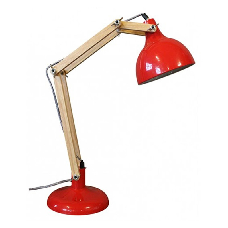 Lampe de bureau, Hadar — Rouge Coquelicot