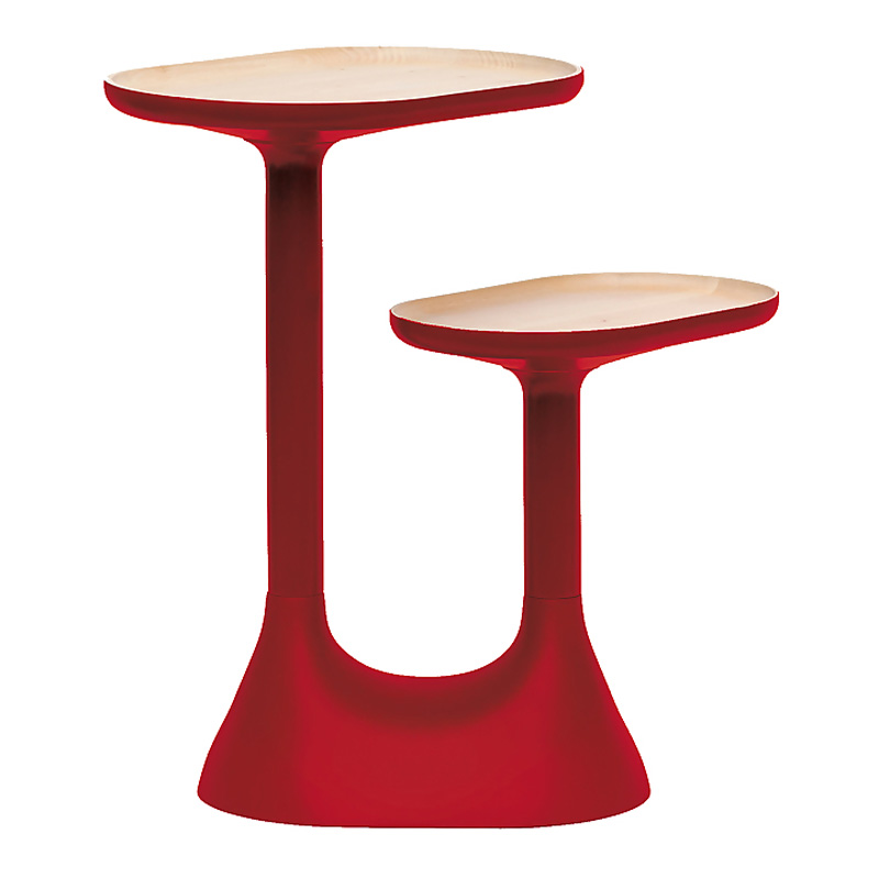 Table d'appoint, Moustache — Rouge Coquelicot