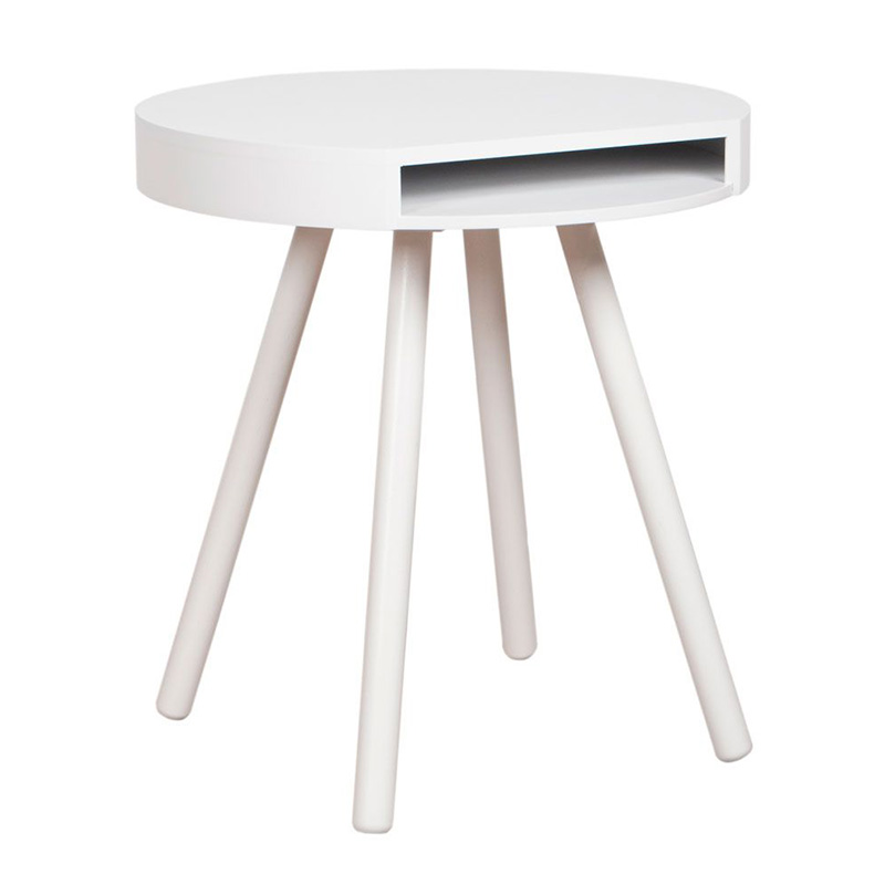 Table d'appoint, Drawer — Blanc Neige, Ponio