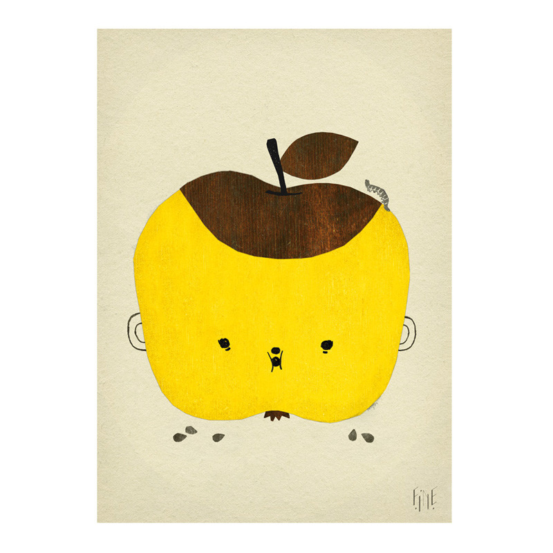 Affiche Pomme, Fine Little Day — Jaune Citron, Ponio