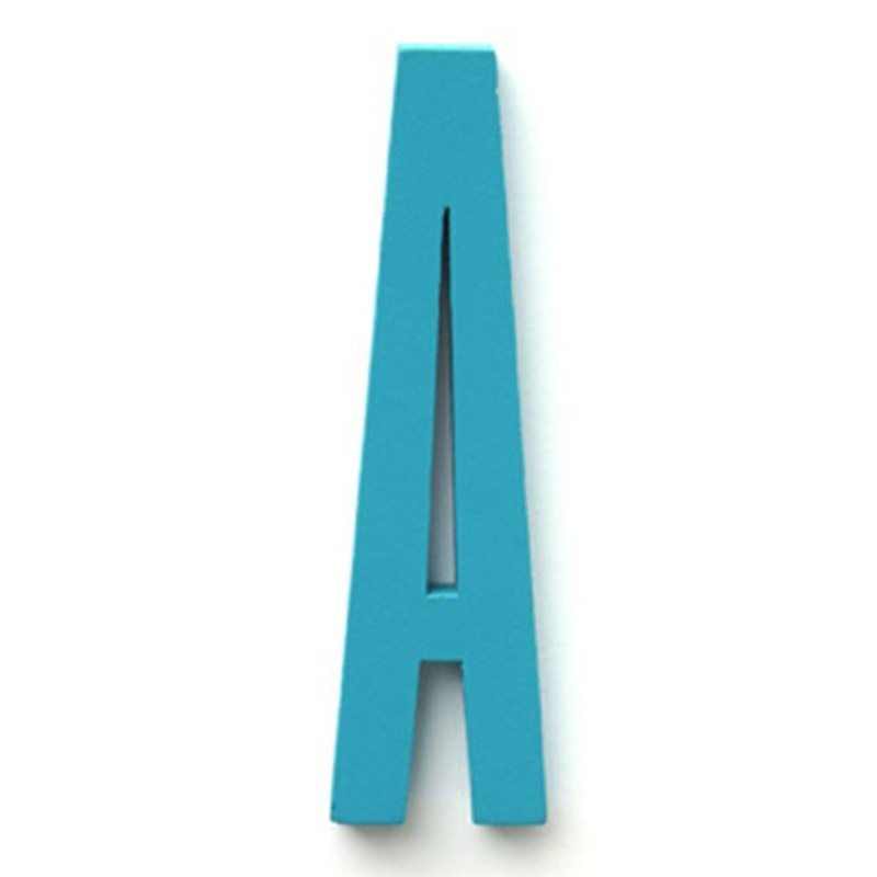 Lettre décorative, Design Letters — Bleu Turquoise, Ponio