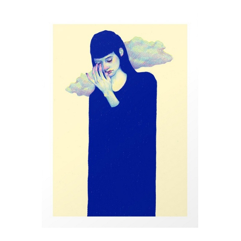 Affiche, Natalie Foss — Bleu roi, Ponio