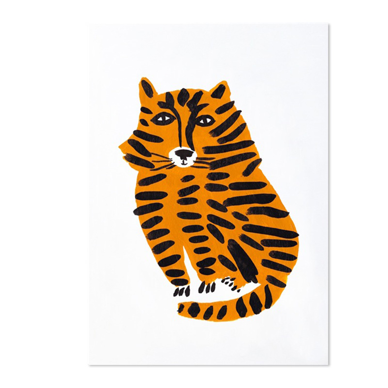 Affiche Tigre, Léa Maupetit — Orange Citrouille, Ponio