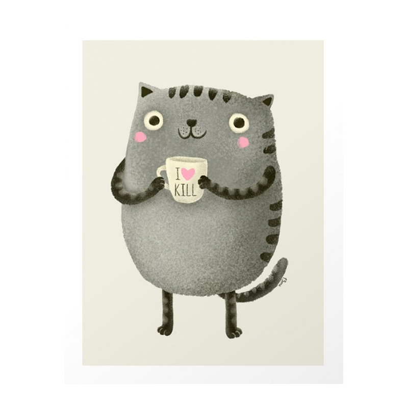 Affiche, Lime — Gris Souris, Ponio